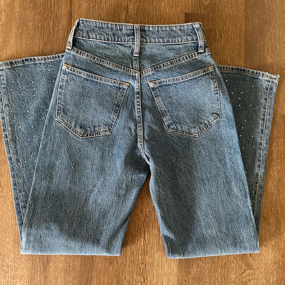 NWT Abercrombie & Fitch Womens 90s Relaxed Curve Love Denim Jeans Embellished 24 - Picture 7 of 11